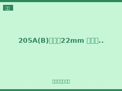 205A(B)系列（22mm 耐尘触点模块化）