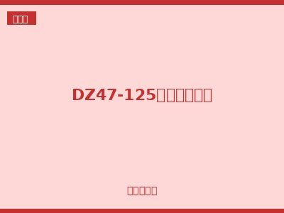 DZ47-125大电流断路器
