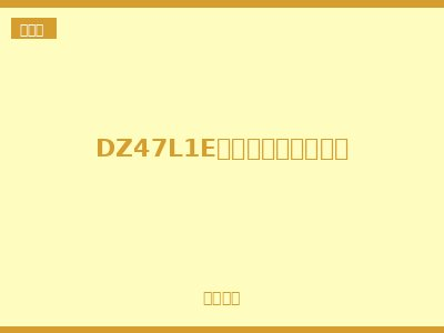 DZ47L1E电子式漏电保护开关
