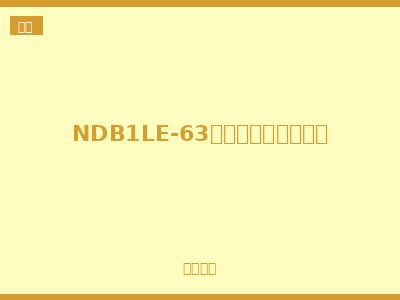 NDB1LE-63剩余电流动作断路器